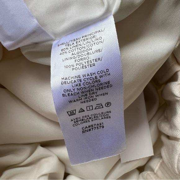 Ann Taylor Linen Blend Pencil Skirt in Off White Size 8 - Picture 11 of 11